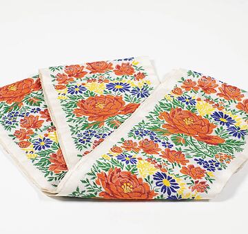 Brocade ribbon, pure silk, floral