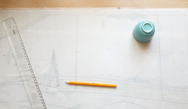 Lay the tracing paper on the piece you want to trace and use something to hold it in place shift dress pattern, diy shift dress, how to make a shift dress