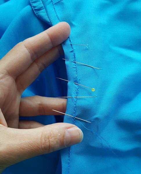 Pin in place and sew shift dress pattern, diy shift dress, how to make a shift dress
