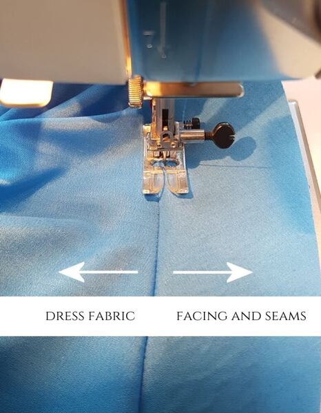 Arrange the neckline shift dress pattern, diy shift dress, how to make a shift dress