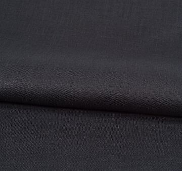 Black heavy linen fabric, 100% linen
