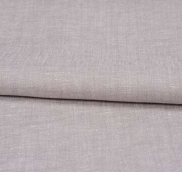 Light grey fine shot linen fabric, 100% linen