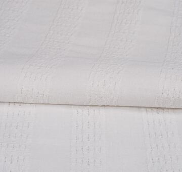 Fine linen cotton blend fabric, white