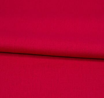 Fine linen cotton blend fabric, red