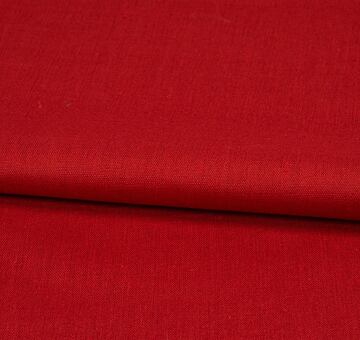 Fine linen cotton blend fabric, brick red